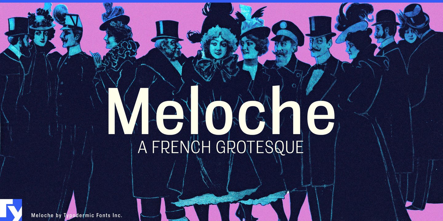 Пример шрифта Meloche